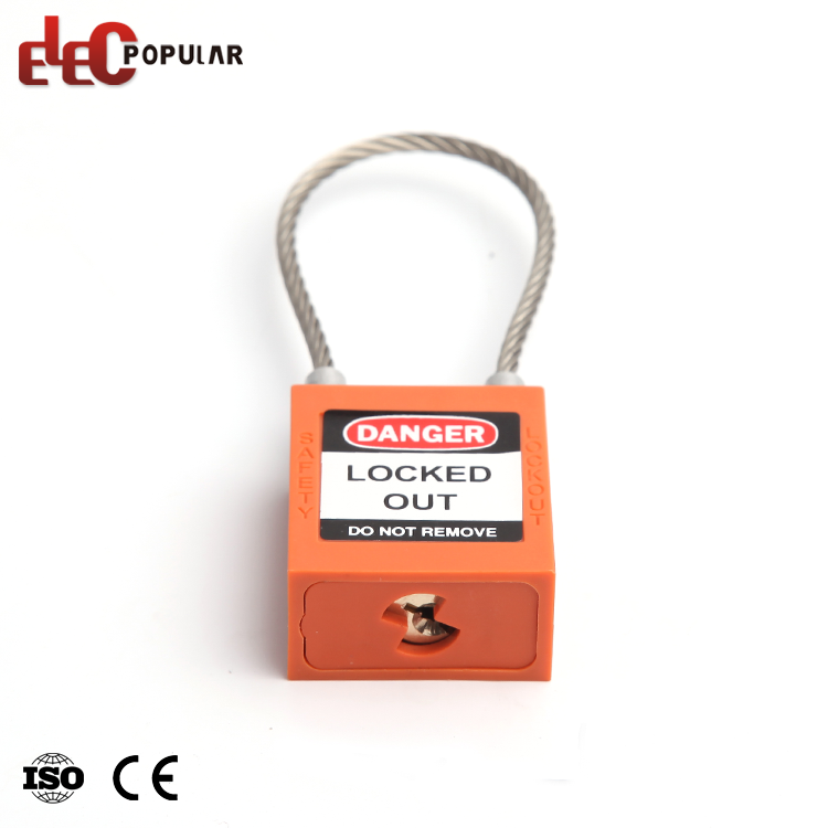 Cadenas de sécurité de manille de câble de cylindre de cuivre de couleur adaptée aux besoins du client de haute qualité