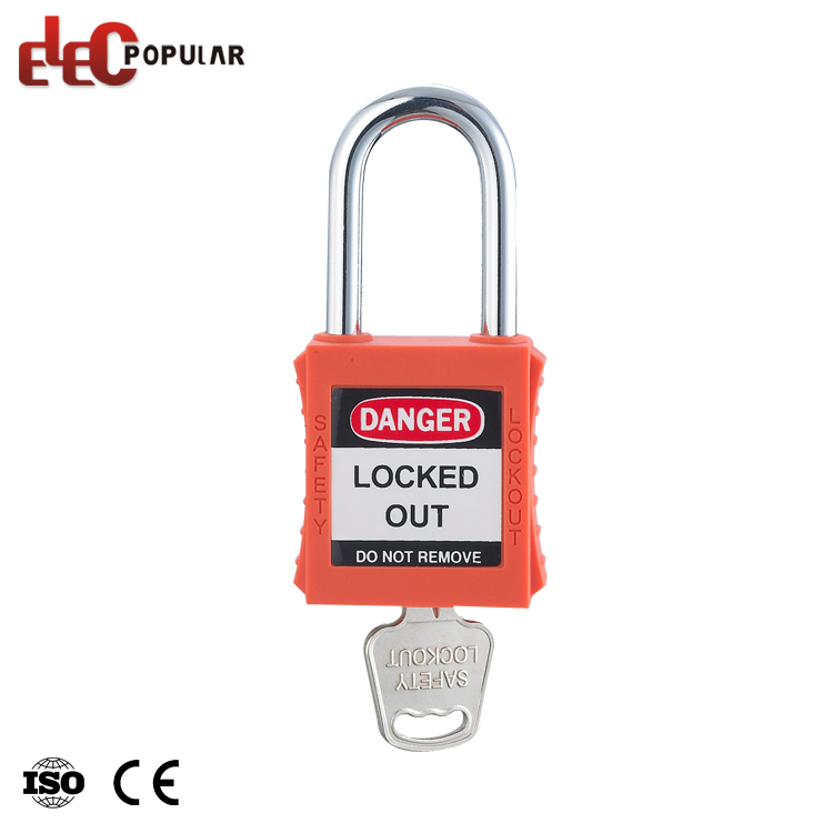 Top Sécurité En acier plaqué chrome Shakle en plastique Sécurité corporelle Cadlocks Canda