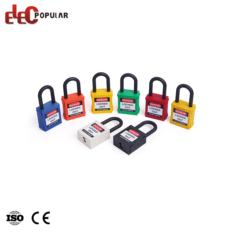 elecpopular nouvelle conception multi couleur haute sécurité isolation manille cadenas de sécurité avec clé